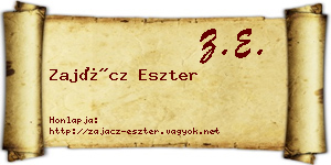 Zajácz Eszter névjegykártya