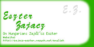 eszter zajacz business card